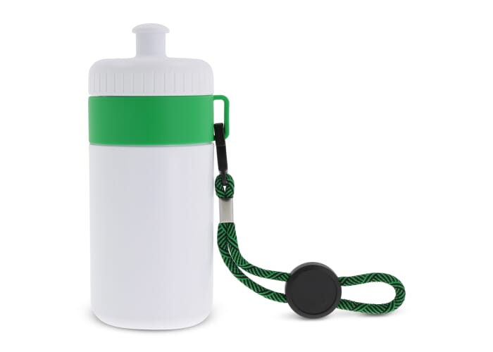 Bidon sport personnalisable 500 ml Blanc / Vert